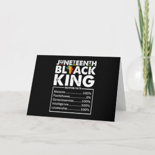 Carte Junetten Black King Faits nutritionnels Melanin