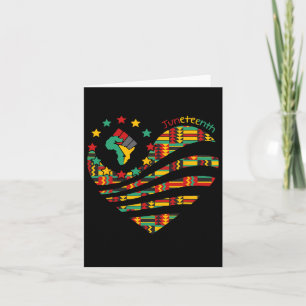 Carte Junetten Heart Black History Afro-American Afric