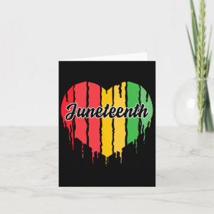 Carte Junetten Heart Black History Afro-American Afric