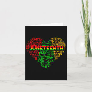 Carte Junetten Heart Black History Afro-American Afric