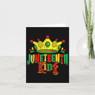 Carte Junetten King Men Boy Afro African American Juin