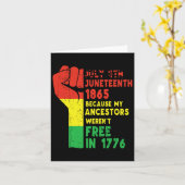 Carte Junetten Mes ancêtres Libres Black African Flag Pr (Fleur jaune)