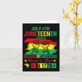 Carte Junetten Mes ancêtres Libres Black African Flag Pr (Fleur jaune)