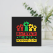 Carte Junetten Word Art Pan Afrique Coloris Carré (Debout devant)
