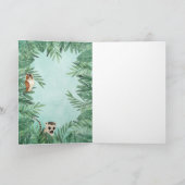 Carte Jungle Animaux Safari Zoo Joyeux anniversaire garç (Intérieur)