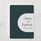 Carte Jungle aquarelle tropicale verte feuille invitatio (Dos)