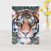 Carte Jungle Cat - Tigre (Fleur jaune)