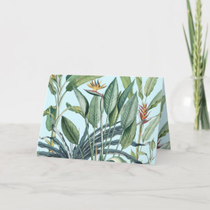 Carte Jungle tropicale Banane arbre Strelitzia Merci