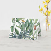 Carte Jungle tropicale Banane arbre Strelitzia Merci (Fleur jaune)