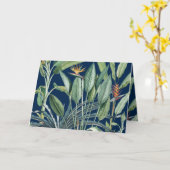 Carte Jungle tropicale Banane arbre Strelitzia Merci (Fleur jaune)