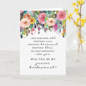 Carte junior de proposition de demoiselle (Fleur jaune)