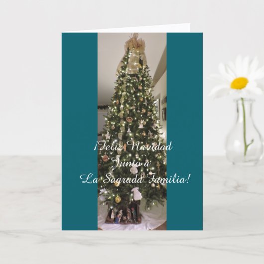 Carte Junto a La Sagrada Familia en Navidad. (Petite plante)