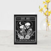 Carte Jusqu'à la mort faisons-nous partie Squelette Mari (Fleur jaune)