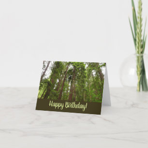Carte Jusqu'À Redwoods Joyeux anniversaire