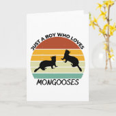 Carte Just a boy who loves mongooses (Fleur jaune)