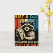 Carte Just A Dad Who Always Came Back With The Milk Fath (Fleur jaune)