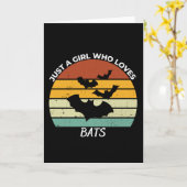 Carte Just a girl who loves bats (Fleur jaune)
