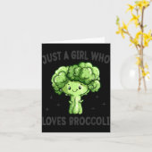 Carte Just A Girl Who Loves Broccoli Funny Broccoli Love (Fleur jaune)