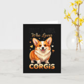 Carte Just A Girl Who Loves Corgis (Fleur jaune)