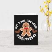 Carte Just A Girl Who Loves Gingerbread Christmas Cookie (Fleur jaune)