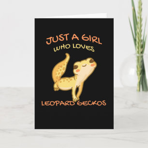 Carte Just A Girl Who Loves Leopard Gecko Gekko Lizard