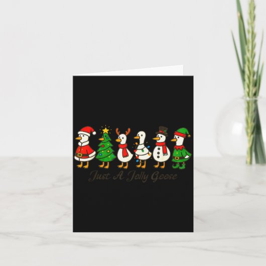 Carte Just A Jolly Cute Goose Funny Merry Goosemas Chris (Devant)