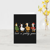 Carte Just A Jolly Cute Goose Funny Merry Goosemas Chris (Fleur jaune)