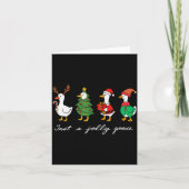 Carte Just A Jolly Goose Funny Goose Merry Christmas Hol (Devant)