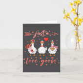Carte Just A Love Goose Funny Valentine Cute Goose For W (Fleur jaune)