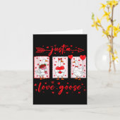 Carte Just A Love Goose Funny Valentine Cute Goose For W (Fleur jaune)