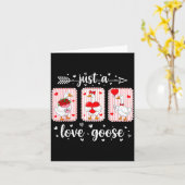 Carte Just A Love Goose Funny Valentine Cute Goose For W (Fleur jaune)