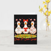 Carte Just A Lovely Goose Coffee Funny Valentine Silly G (Fleur jaune)