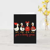 Carte Just A Lovely Goose Valentine Duck Funny Geese Val (Fleur jaune)