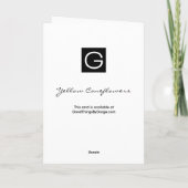 Carte Just a Note Card/Yellow Coneflowers (Dos)