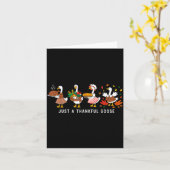 Carte Just A Thankful Goose Silly Thanksgiving Fall  (Fleur jaune)