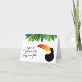 Carte Just a Toucan of Appreciation - Pun Card (Devant)