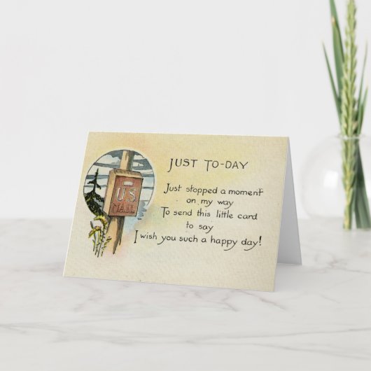 Carte Just Because Greeting Card (1921) (Devant)