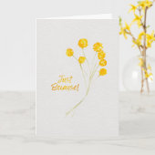 Carte Just Because Yellow Billy Buttons Watercolor (Fleur jaune)