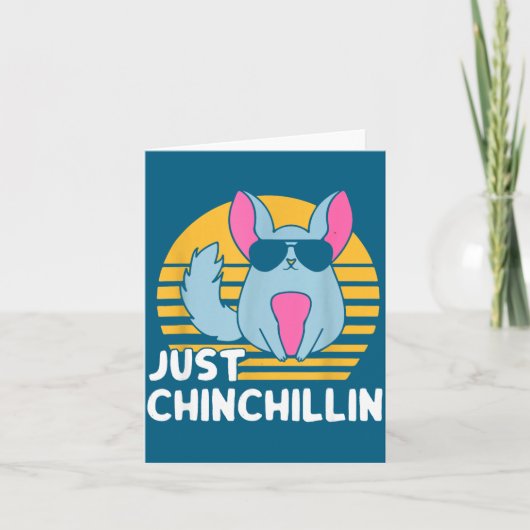 Carte Just Chinchillin Pet Lover Animal Vintage  (Devant)