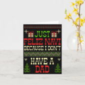 Carte Just Feliz Navi Because I Don't Have A Dad Ugly Ch (Fleur jaune)