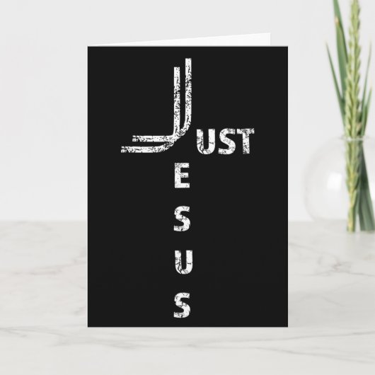 Carte Just Jesus Minimal Cross Back Design For Christian (Devant)