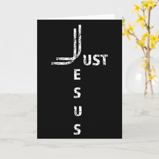 Carte Just Jesus Minimal Cross Back Design For Christian (Fleur jaune)