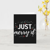 Carte Just Merry'd Matching Christmas Wedding Party Marr (Fleur jaune)