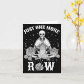 Carte Just One More Row Crochet Skeleton Crocheting Knit (Fleur jaune)