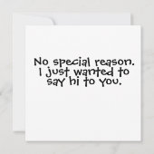 Carte Just Saying "Hi" (Dos)