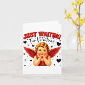 Carte Just Waiting For Valentines Day Baby Cud Cute Vale (Fleur jaune)