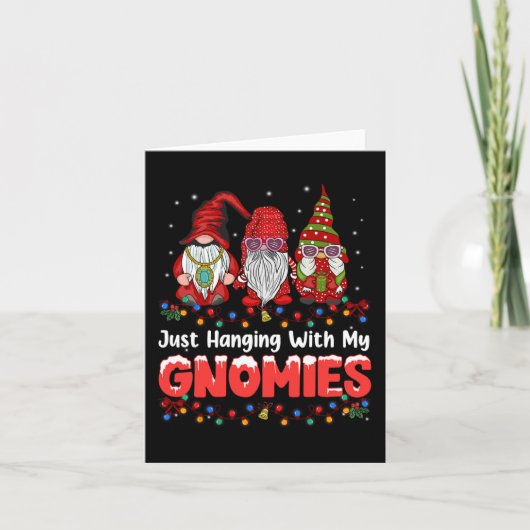 Carte Juste à traîner avec mes gnomes Pyjama Gnome migno (Devant)
