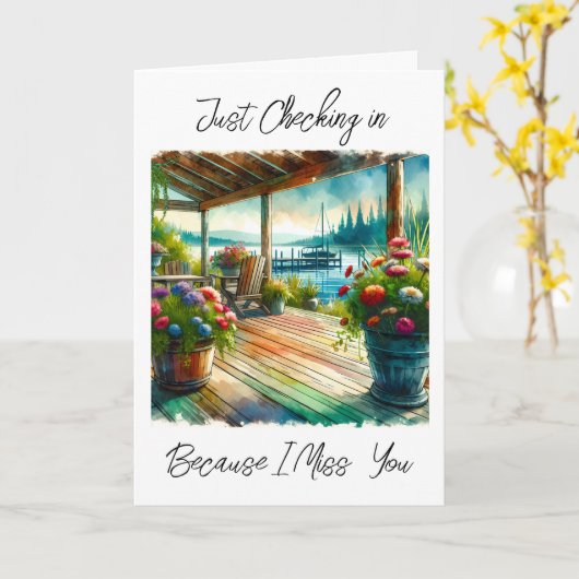 Carte Juste Archiver | Pretty Deck au lac (Fleur jaune)