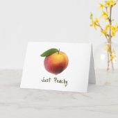 Carte Juste couleur pêche (Fleur jaune)