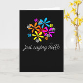 Carte Juste dire bonjour (Fleur jaune)